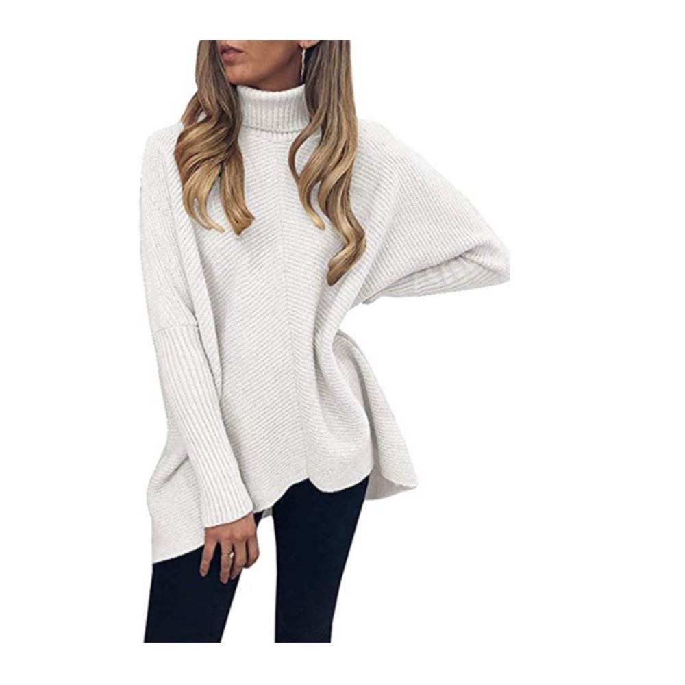 Womens Turtleneck Casual Pullover Knit Sweater - Picture 3 of 5